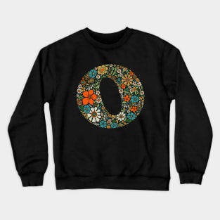 Hippie Floral Letter O Crewneck Sweatshirt